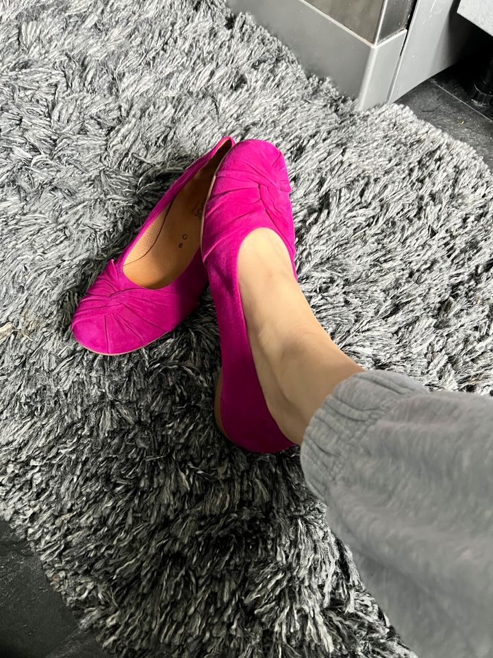 Gabor Loafer Mokassins 39 Lederschuh Ballerina blau pink Slipper in Berlin