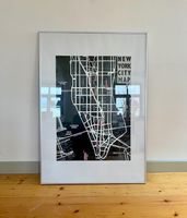 Bild mit Rahmen - New York City Map Kartenansicht Bayern - Samerberg Vorschau