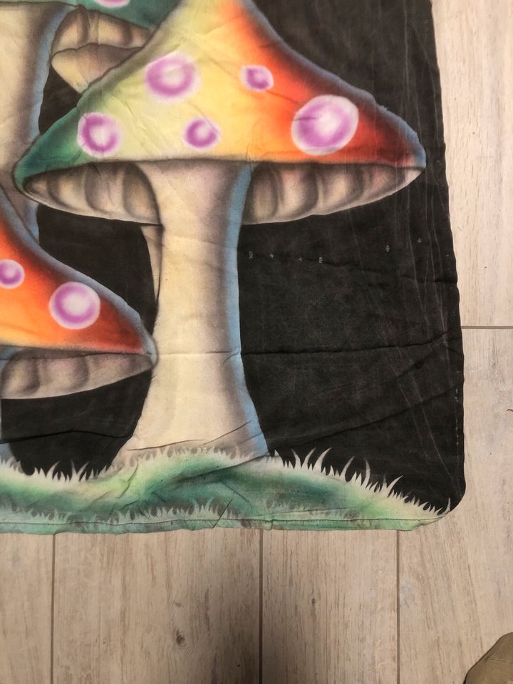 Pilze mushrooms Stoff Bild Überwurf Wandbehang 168 x 110 in Großenkneten