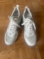 Caprice Tamaris sneaker Gr38 Weiss/Silber Leder neu süß top Bayern - Schlüsselfeld Vorschau