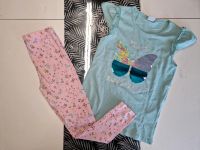 Tshirt Shirt Schmetterling Wendepailletten Leggings Hose rosa 122 Bayern - Rattelsdorf Vorschau