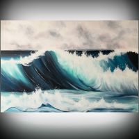 Gemälde Bild Meerlandschaft "Stormy sea"120x80x4,5 OriginalUNIKAT Nordrhein-Westfalen - Geilenkirchen Vorschau