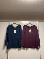 NEU, Langarm Oberteil, Shirt, dunkelblau, Weinrot, Pulli, XL Nordrhein-Westfalen - Willich Vorschau