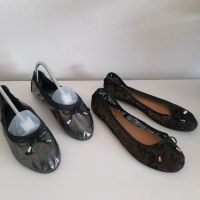 38) 2 Paar Sommer Schuhe / Ballerinas  / schwarz Nordrhein-Westfalen - Alpen Vorschau