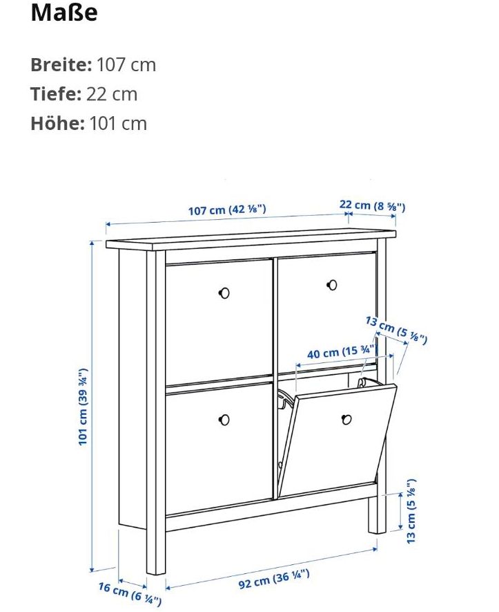 Hemnes Ikea Schuhschrank Schuhlkipper in Lübeck