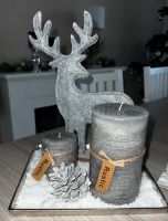 großer Deko Teller inkl  Kerzen Hirsch & Schnee, Weihnachten, NEU Rheinland-Pfalz - Kirn Vorschau