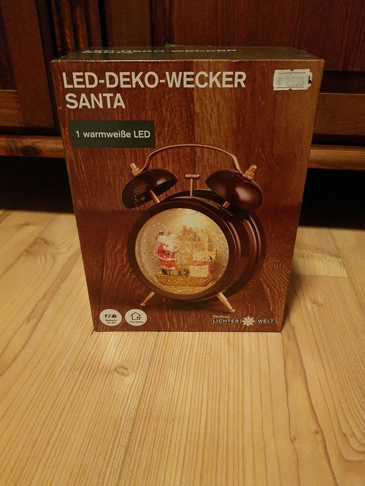 Led Weihnachten Santa Dekoration Wecker Licht in Maintal