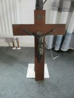 Antikes Kruzifix – Holz Wandkreuz Jesus Christus Kreuzigung INRI Kiel - Kronshagen Vorschau