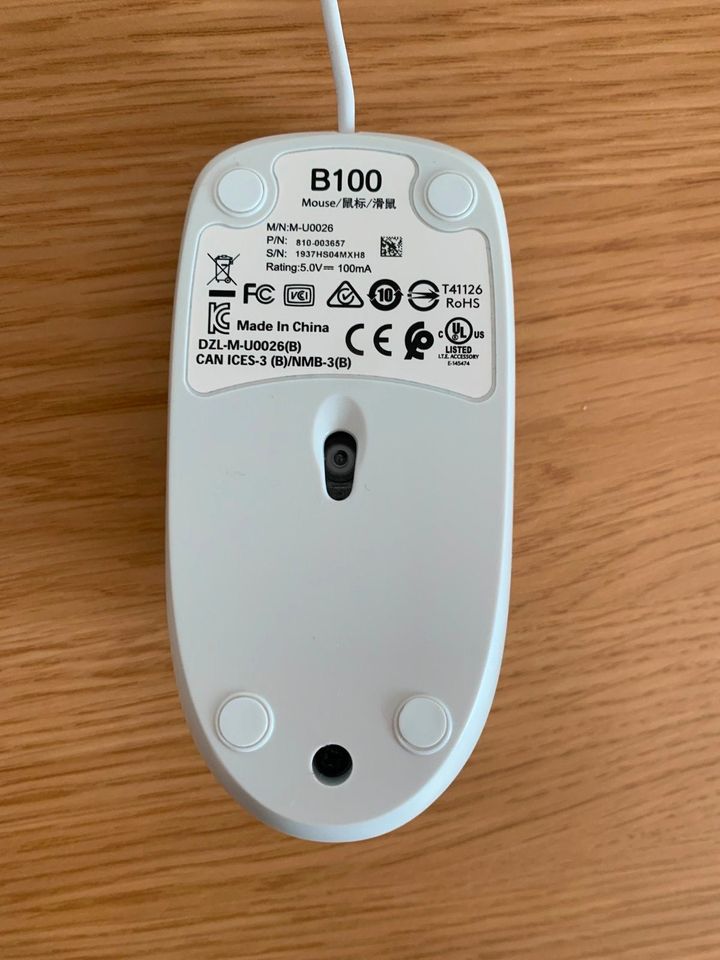 Logitech B100 Corded USB Mouse - White in Nürnberg (Mittelfr)