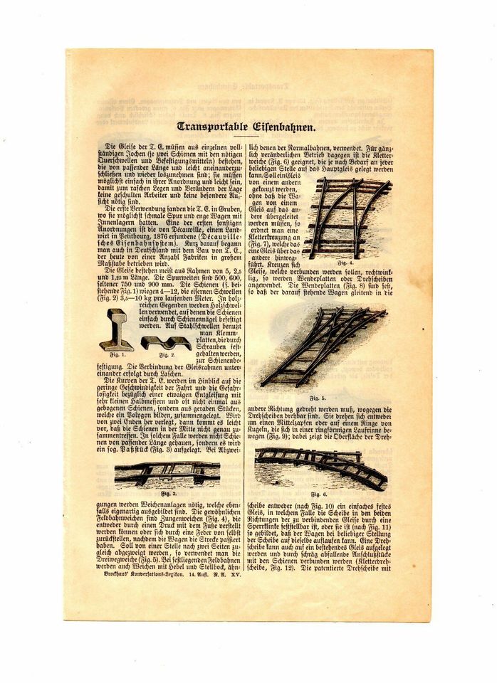 EISENBAHN - TRANSPORT - GÜTER - BILDTAFEL - HOLZSTICH - ca. 1903 in Berlin