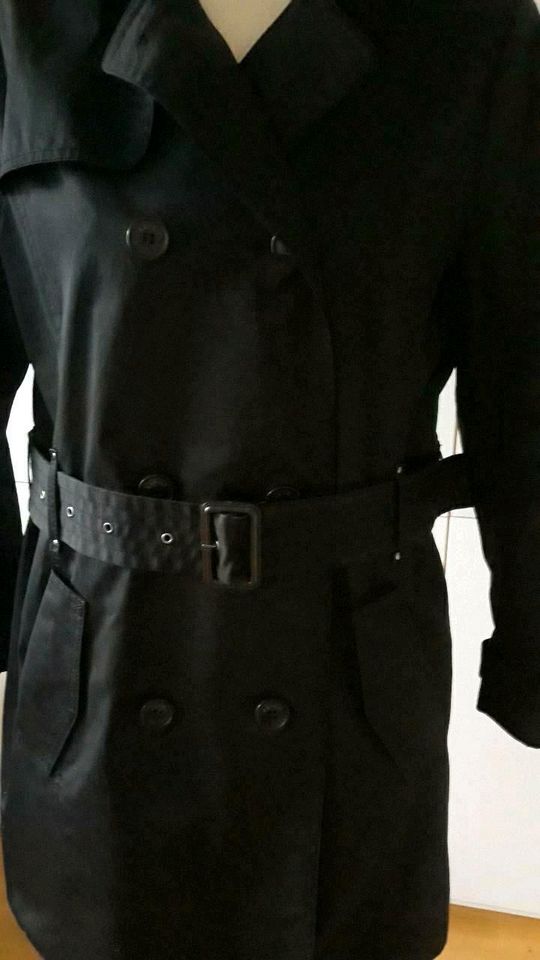 Esprit Damen Trenchcoat,  Gr 40 schwarz,  neuwertig in Sendenhorst