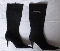 Da. Langschaftstiefel, Rauh-Leder, Zara, Gr.38, schwarz, Neu Dresden - Cotta Vorschau
