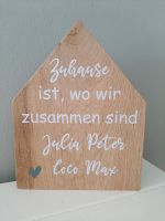 Holzhaus Deko Geschenk Familie Plott Namen Wunschtext Holz Eiche Eimsbüttel - Hamburg Schnelsen Vorschau