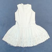 Weißes Sommerkleid Gr. 86 mit Tüll und besticktem Saum Nordrhein-Westfalen - Bottrop Vorschau