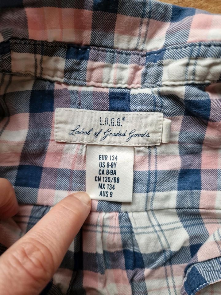 Kleid langarm Lange Bluse kariert H&M LOGG Taschen in Berlin