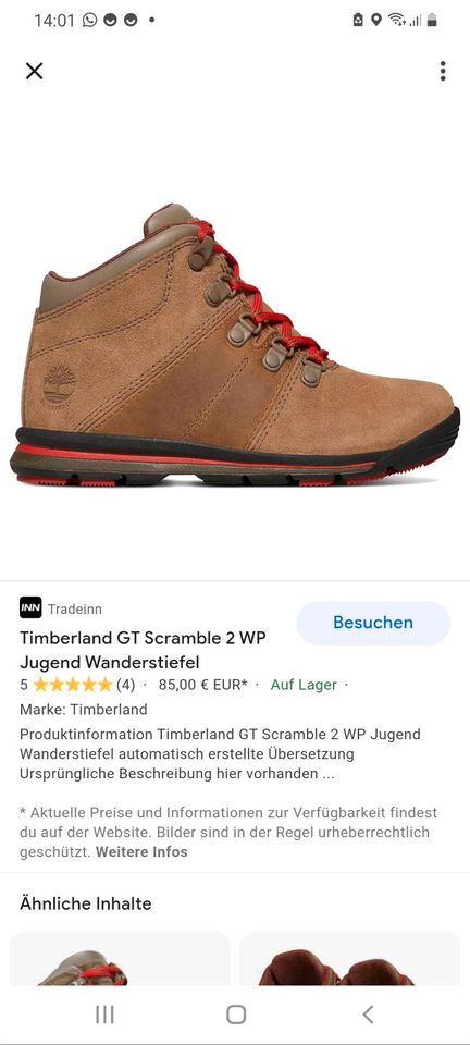 Timberland GT Scramble 2 WP Wanderschuhe Trekkingschuhe Gr. 38 in Paderborn