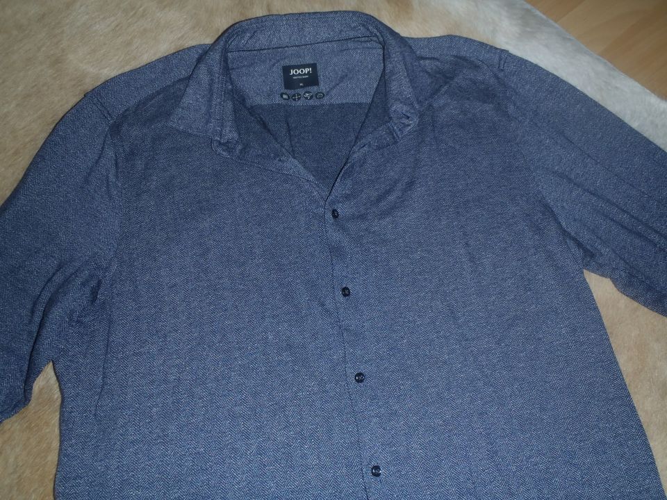 Joop! Herren Hemd langarm blau Meliert Gr. XL in Nauen