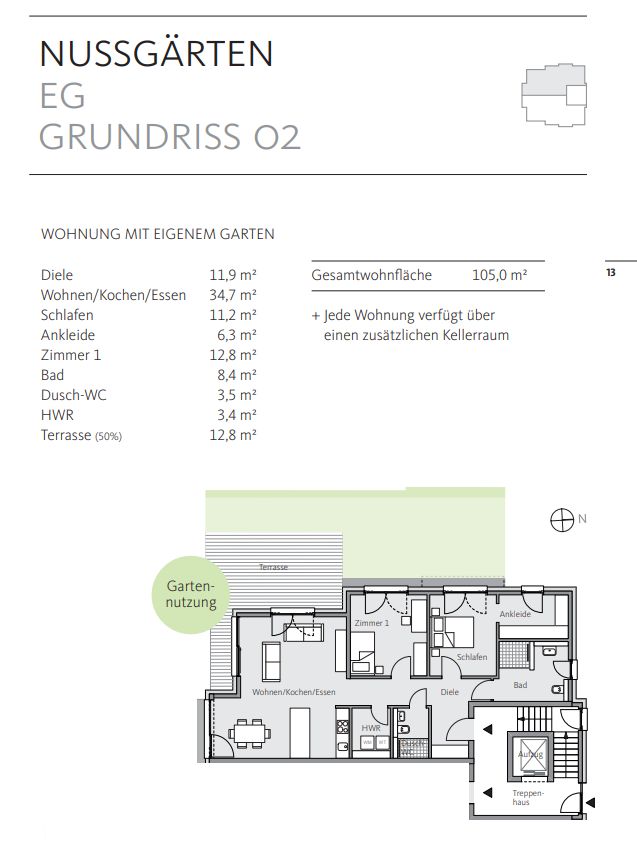 Ihr grünes Zuhause: 3-Zimmer-Wohnung mit Garten in Bad Nauheim