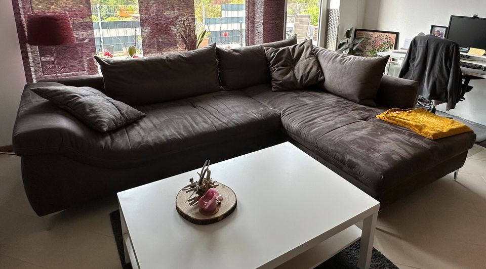 Couch Eckgarnitur grau 3,10m*2,20m Mikrofaser in Wuppertal