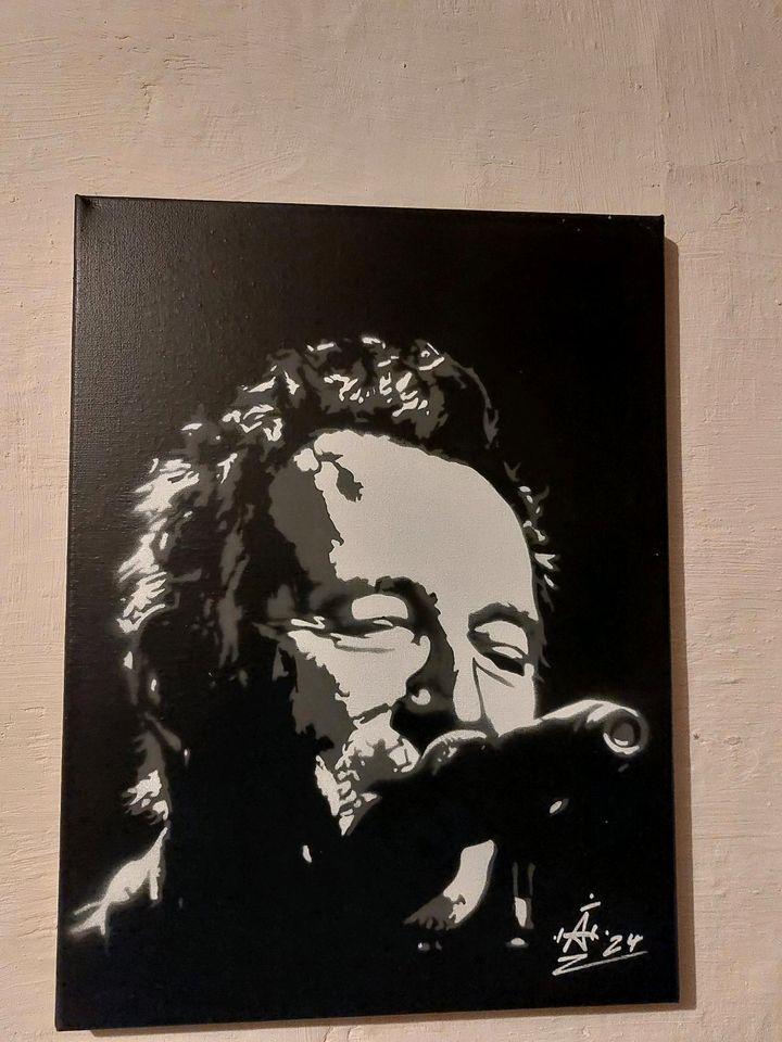 Bruce Springsteen, Portrait, Leinwand, Acryl, Bild, kein Vinyl in Versmold