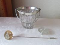 DDR Eiswürfelbehälter / Eiswürfeleimer aus Glas , geschliffen Sachsen-Anhalt - Burg Vorschau