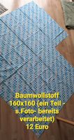 Baumwollstoff hellblau 160 x 160 cm Niedersachsen - Duderstadt Vorschau