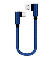 25cm USB zu Typ C Ladekabel im 90 Gradwinkel USB-C Blau Nordrhein-Westfalen - Detmold Vorschau