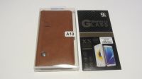 Samsung Galaxy A10 Set: Braune Buchtasche Hülle & Schutzglas 9H Köln - Mülheim Vorschau