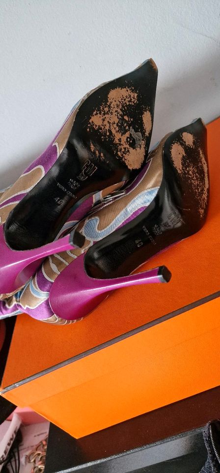 ❤️ CLAUDIO MERAZZI COUTURE Stiefel Vintage Leder Seide  Heels in München