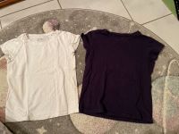 Zwei Basic T-Shirts weiß und dunkelblau Gr. 104 - 50 Cent Hessen - Gernsheim  Vorschau