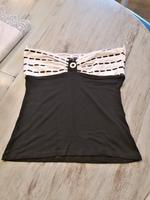Sommershirt kurz Bandeau Top, Gr. S schwarz weiß Sachsen - Strehla Vorschau