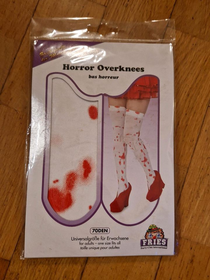 Blutige Strümpfe Horror Overknees 70DEN Universalgrösse Halloween in Gelsenkirchen