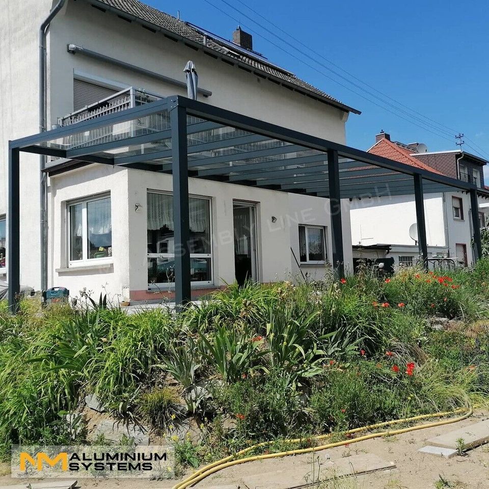 Terrassenüberdachung Terrassendach Carport Vordach 3 m x 3,5 m in Nauheim