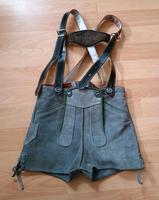Lederhose kurz grau Gr. 104 DDR Echtleder mit Hosenträgern Sachsen - Crottendorf Erzgebirge Vorschau