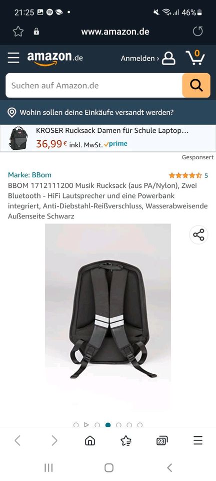 BBOM MUSIKRUCKSACK BLUETOOTH-HIFI LAUTSPRECHER in Postau