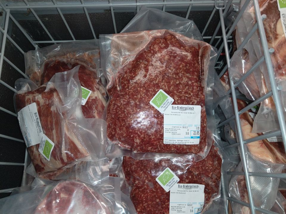 Hofladen: Bio-Schweinefleisch, -Rindfleisch, -Hähnchenfleisch ab 20€/kg; Bio-Eier in Ganderkesee