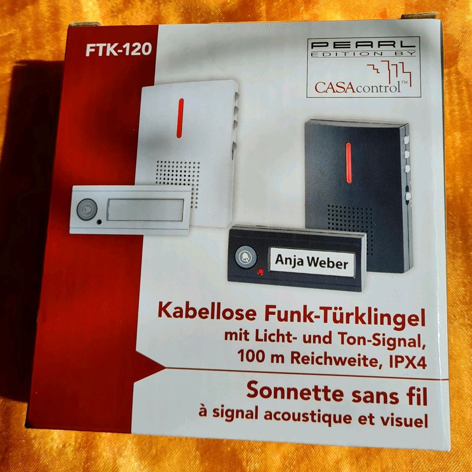 Sonnette sans fil FTK-120 à signal acoustique et visuel