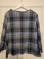 Tom Tailor Pullover Sweatshirt 3/4 Arm kariert blau XL 46 Niedersachsen - Moormerland Vorschau
