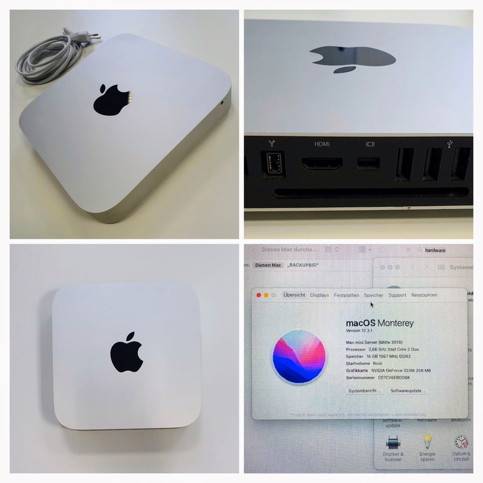 APPLE Mac Mini Server MID-2010 PC A1347 16GB RAM Intel Core 2 Duo in Ettlingen