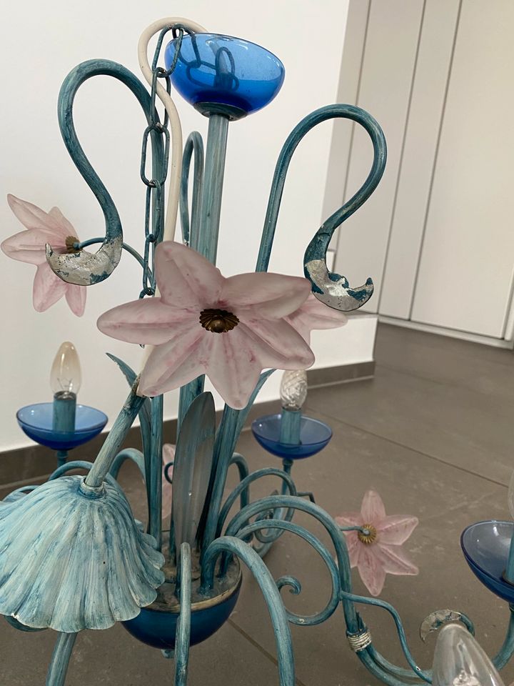 ‼️Kronleuchter Lampe Tiffany Jugendstil Eisen Glas ***sehr schön in Schorndorf