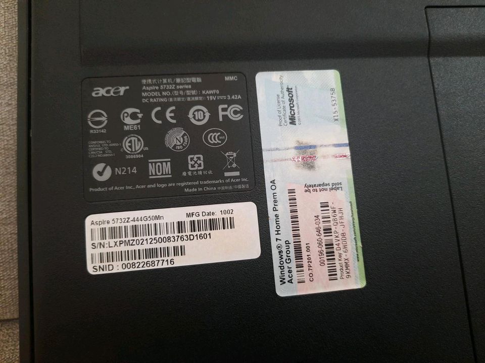 Acer Aspire 5732Z // 4GB RAM // 500GB in Oberstenfeld