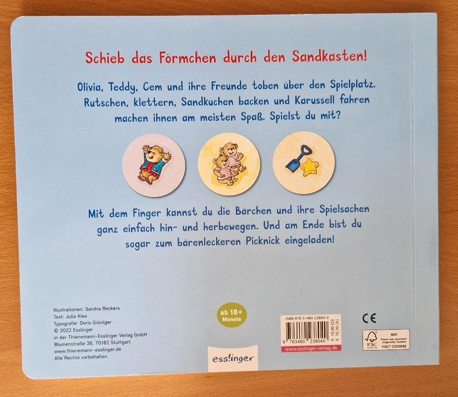 Komm mit auf den Spielplatz - Buch mit Schiebern in Darmstadt