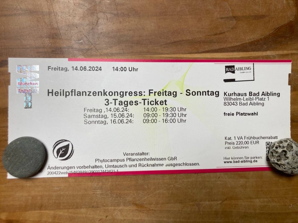 Earlybird-Ticket Heilpflanzenkongress Bad Aibling 14.-16.6.24 in Starnberg