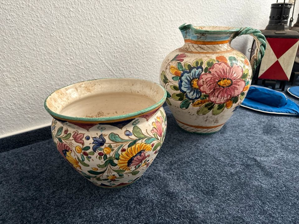 Dekorative Vase Kanne Topf originalVintage Deko in Würselen