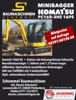 Minibagger Bagger Mieten  Komatsu PC16R   Miet Mich ! Nordrhein-Westfalen - Plettenberg Vorschau