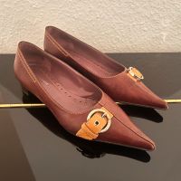 Coccinelle Schuhe Slipper Ballerina offen spitz Glatt Leder braun Nordrhein-Westfalen - Kaarst Vorschau