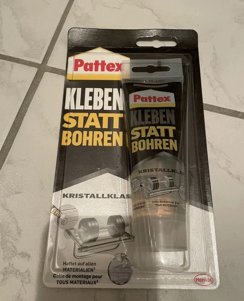 Pattex Montagekleber Kleben statt Bohren Kristallklar 90g in Stamsried