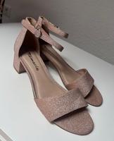 Tamaris Sandalette pink mit Glitzer Absatz Größe 40 Nordrhein-Westfalen - Mönchengladbach Vorschau