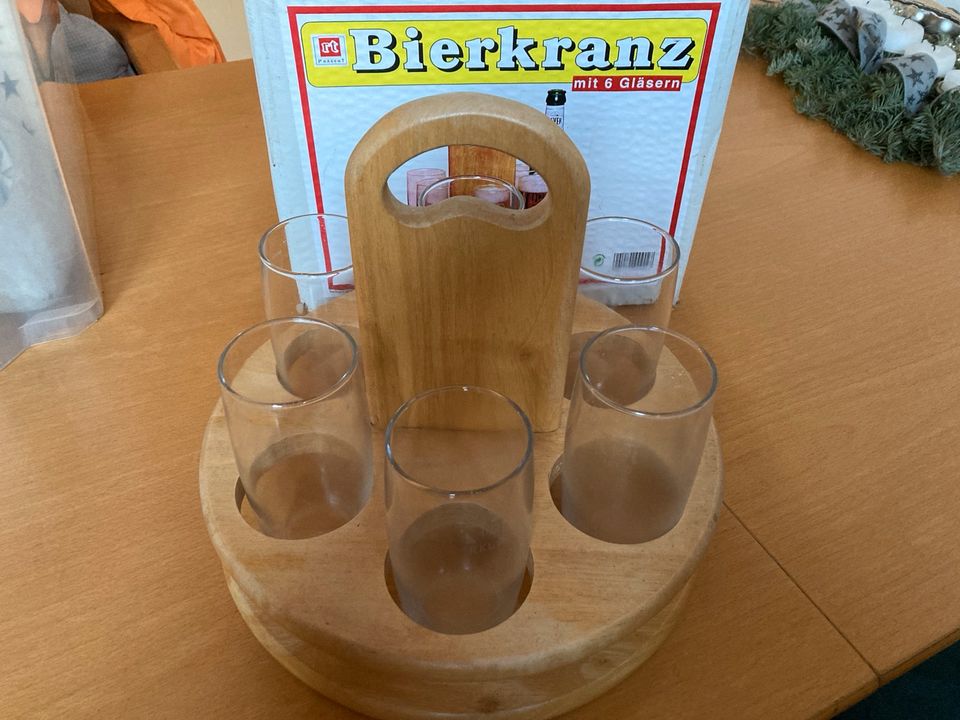 Bierkranz mit 6 Gläsern in Westerkappeln