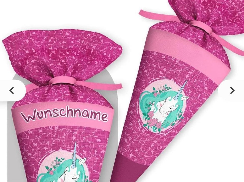 Schultüten handmade mit Name viele Motive Einhorn Trecker Dino in Wittstock/Dosse